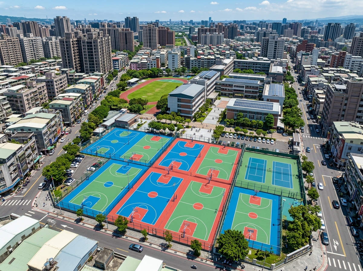 七台河市全塑型塑胶跑道硅PU篮球场 - 一站式服务